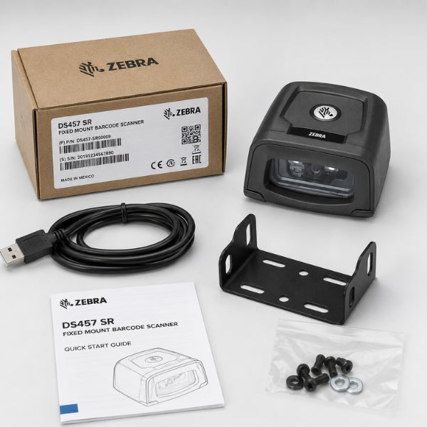 Zebra DS457 SR 1D & 2D Fixed Mount Barcode Scanner | USB
