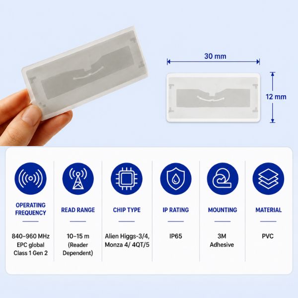 RFID UHF 3M Windshield Tag 