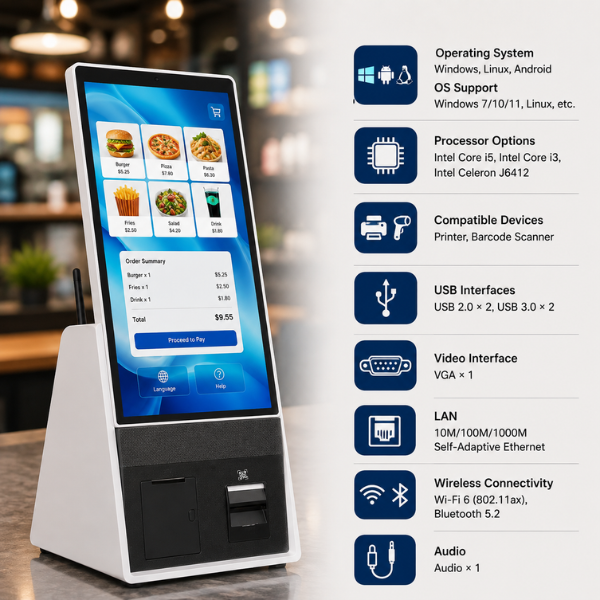  SRK-ST9100F Self Service Ordering Kiosk 