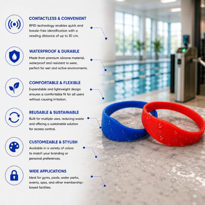 RFID HF Silicone Wristband Tags
