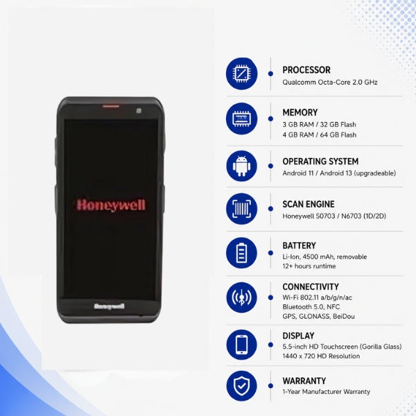 Honeywell EDA52 Handheld Mobile Computer