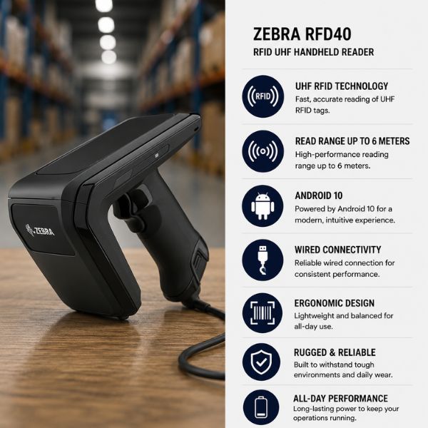 Zebra RFD40 RFID UHF Handheld Reader- Standard