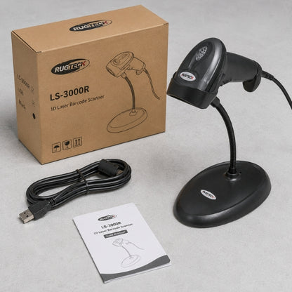 Rugtech LS-3000R 1D  Laser Barcode Scanner