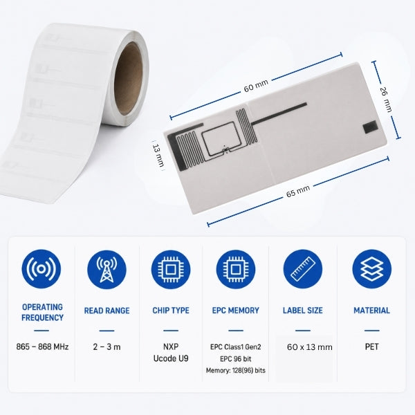 RFID UHF Jewellery Soft Label Tags 