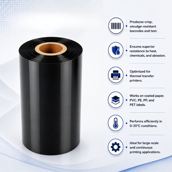 Wax Resin Ribbon | 105mm x 300mtr | Thermal Transfer