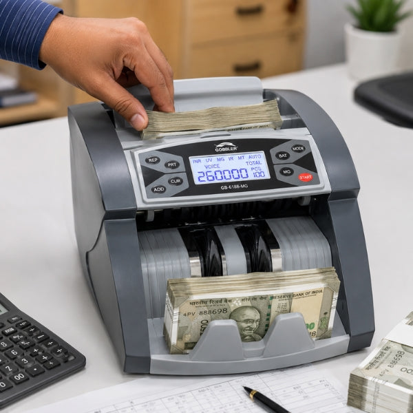 Gobbler GB-502-MV Note Counting Machine with Advanced Fake Note Detection