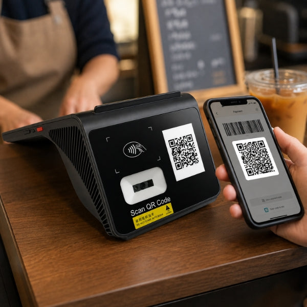 Android POS | SRK T606B | 8" Display | 4GB RAM + 64GB Storage | Android 14 | 3" Printer | Barcode Scanner