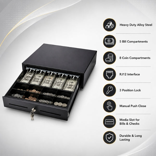 POS Cash Drawer with 13 Slots|SRK-514