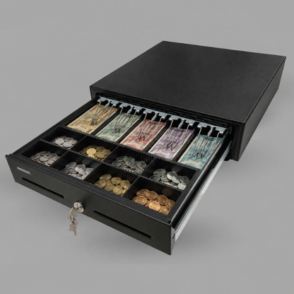 Rugtek CR 410 Cash Drawer with 3 key lock position