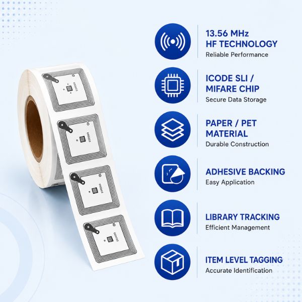RFID HF Library Icode Slix Tags