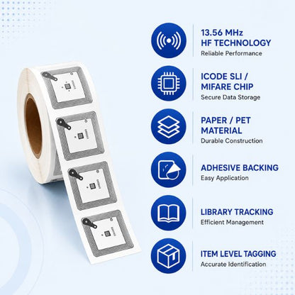 RFID HF Library Icode Slix Tags
