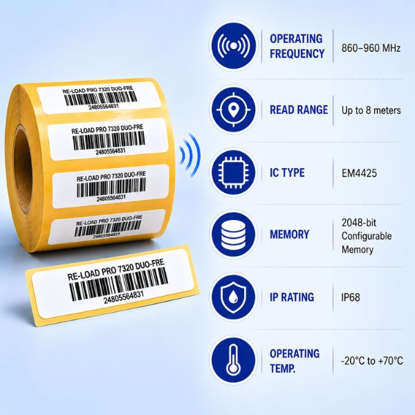 RFID UHF Vehicle soft Label Tag