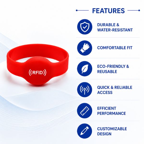 RFID LF Silicone Wristband Tags 