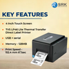 TVS LP46 Lite Thermal Transfer & Direct Label Printer | 4 inch | 203 dpi |  USB+serial | 2 year warranty