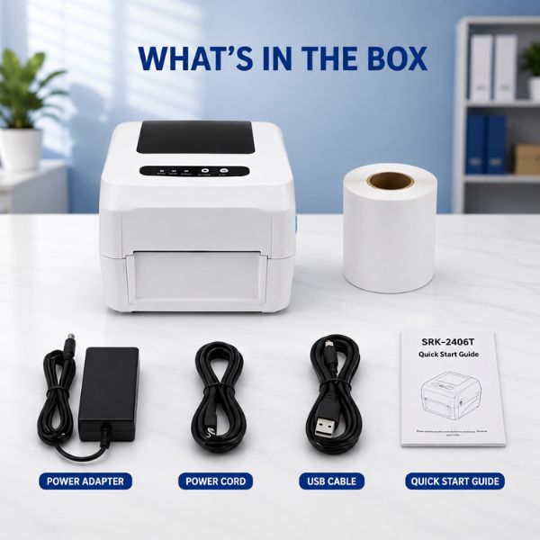 SRK-2406T Thermal Transfer & Direct Label Printer