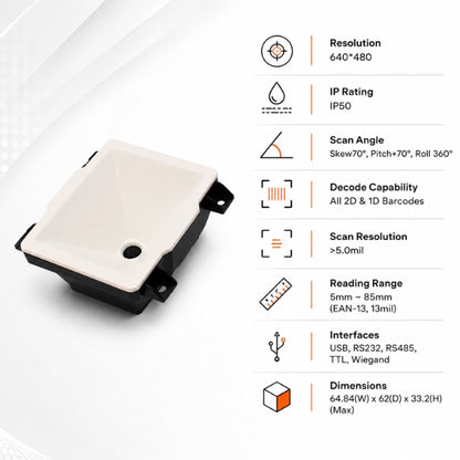 SRK Scan X Barcode Scanner | QR Code NFC Reader | USB