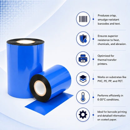 Thermal Transfer Wax-Resin Ribbon (65MM X 300MTR, 5 pcs) 