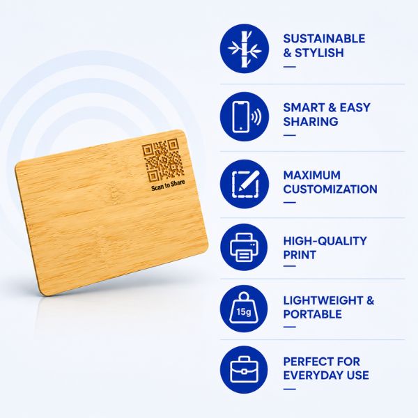 RFID NFC 213 Wooden Business Smart card |