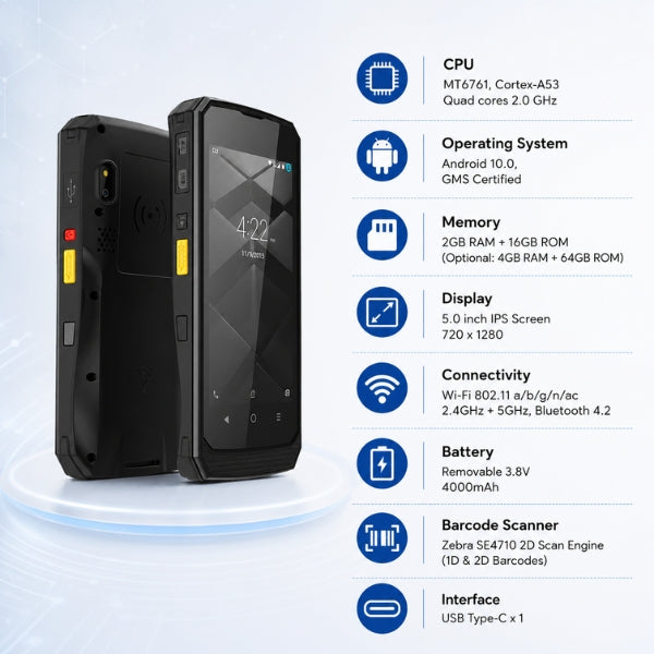 Android Barcode Scanner | SRK-V20 | USB Type-C*1