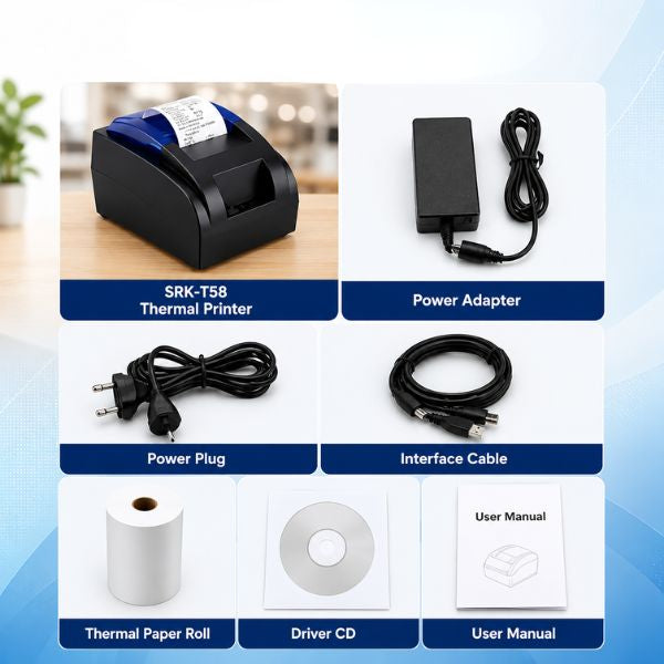 SRK-T58 Direct Thermal Receipt Printer