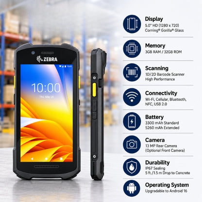 Zebra TC26 BK Handheld Touch Computer