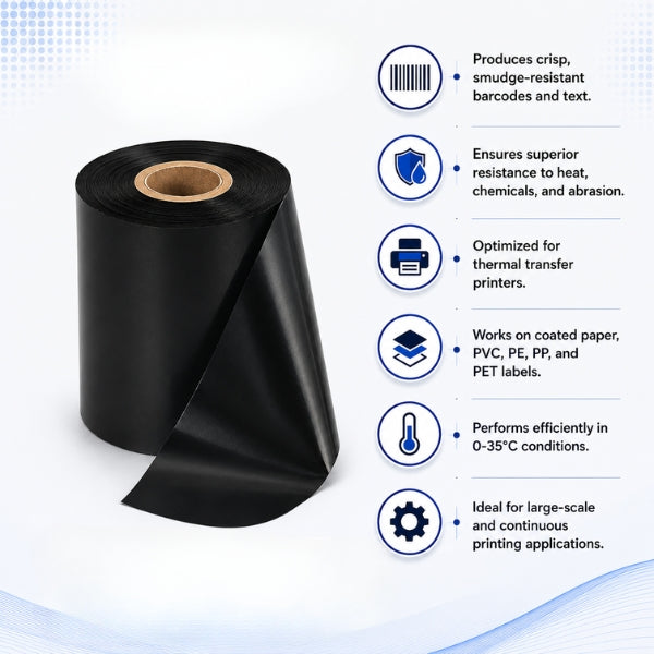 Wax Ribbon | 70mmX300Mtr | Thermal Transfer