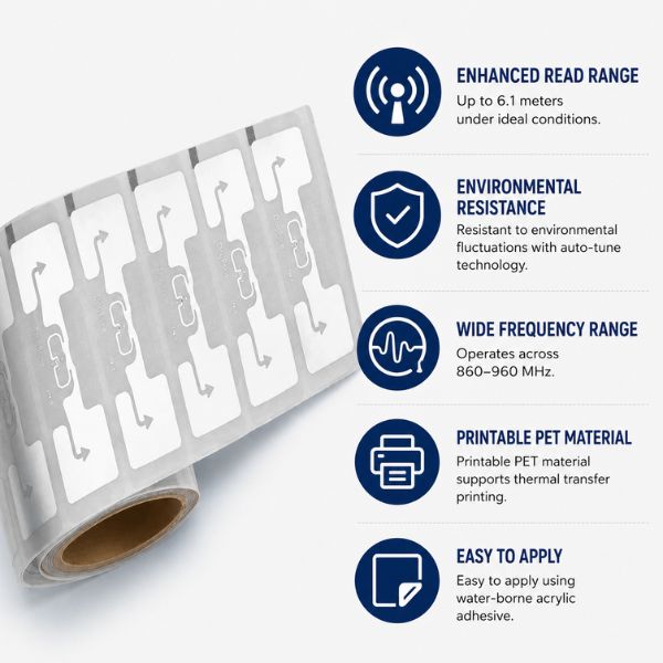 RFID UHF DogBone Label Tag