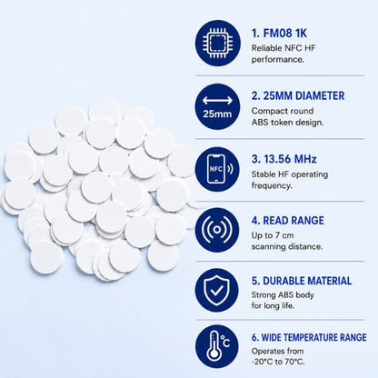 RFID NFC HF Token Round Tags