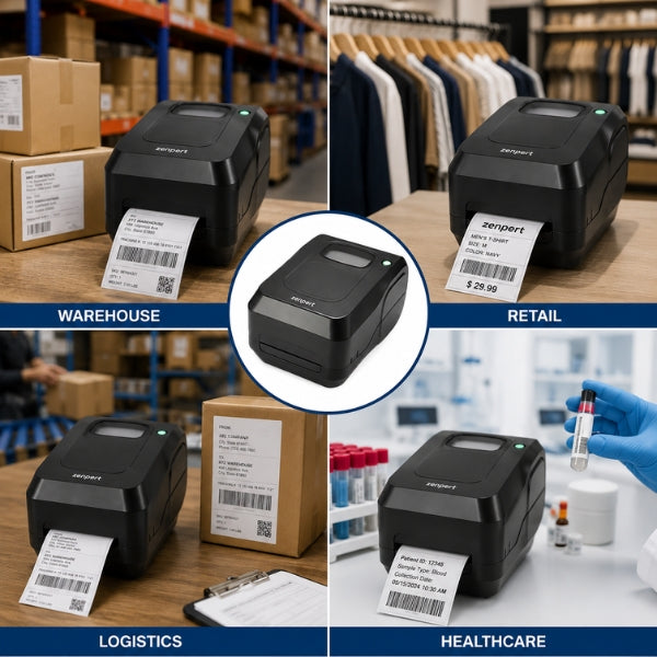 Zenpert 4T530 Thermal Transfer & Direct Label Printer