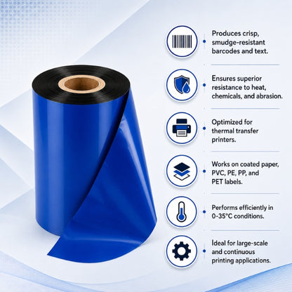 Wax Ribbon | 110mm x 300mtr | Thermal Transfer Barcode Label