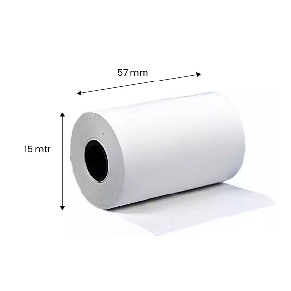 SRK Thermal Paper Roll | Pack of 10 | 57mm x 15Mtrs | 50 GSM