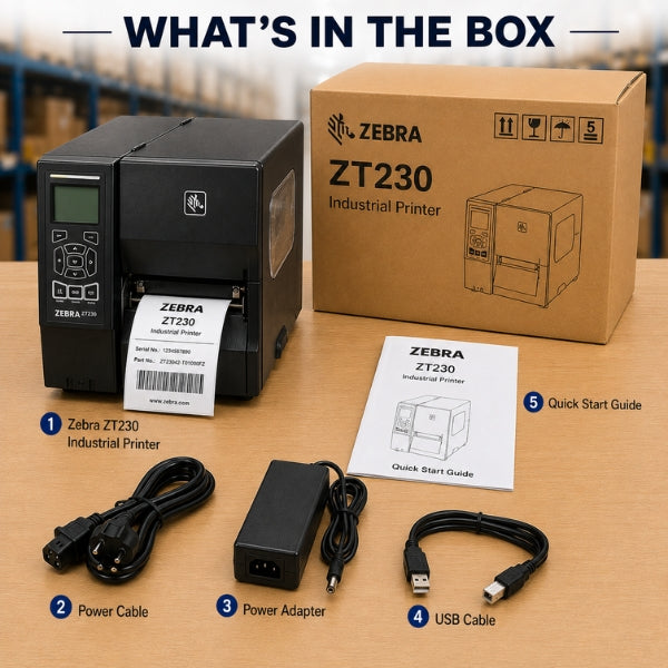 Zebra ZT230 Industrial Thermal Transfer Tabletop Label Printer