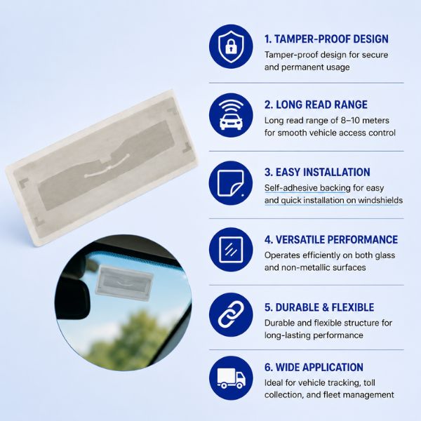 RFID UHF 3M Windshield Tag 