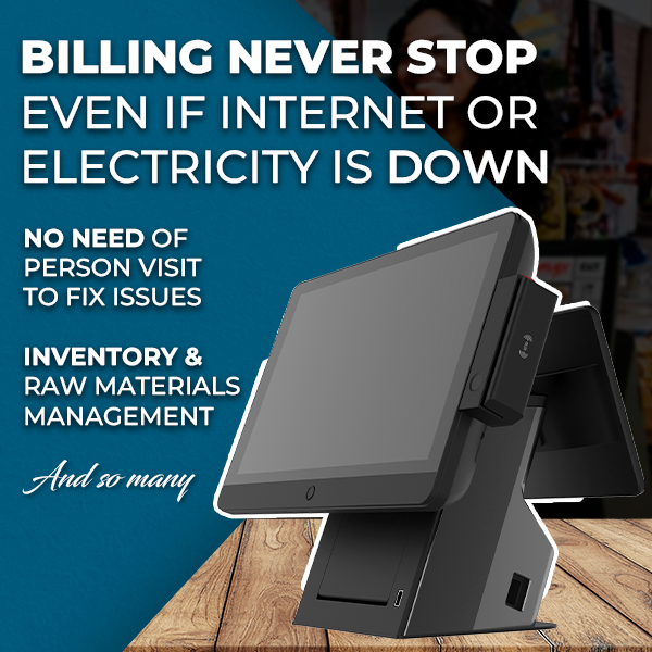 Windows POS | Windows 11 |SRK WD-4125| 15.6" Display | 8+128GB SSD | 3 inch inbuilt Printer | USB