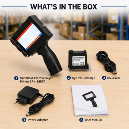 SRK-8855T Handheld Thermal Inkjet Printer with Dye ink Cartridge 