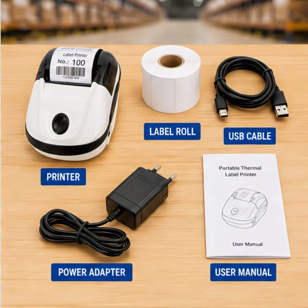 SRK-E58 Thermal Barcode Label Sticker Mobile  Printer