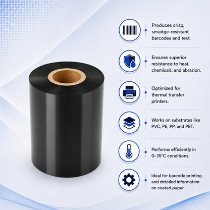 Resin Ribbon | 55MM X 300MTR | Thermal Transfer Ribbons