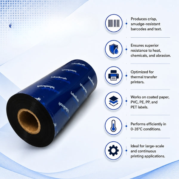 Resin Ribbon | 110MM X 450MTR | Thermal Transfer Ribbons