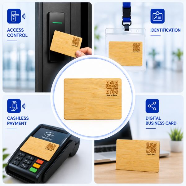 RFID NFC 213 Wooden Business Smart card |