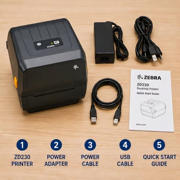 Zebra ZD230 Thermal Transfer or Direct Label Printer