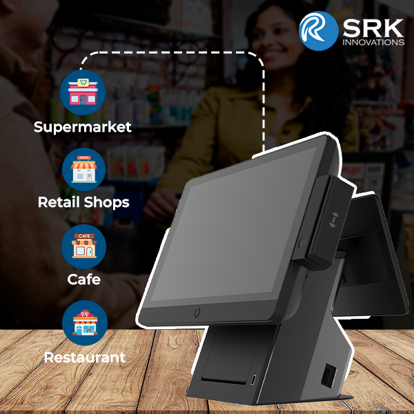 Windows POS | Windows 11 |SRK WD-4125| 15.6" Display | 8+128GB SSD | 3 inch inbuilt Printer | USB