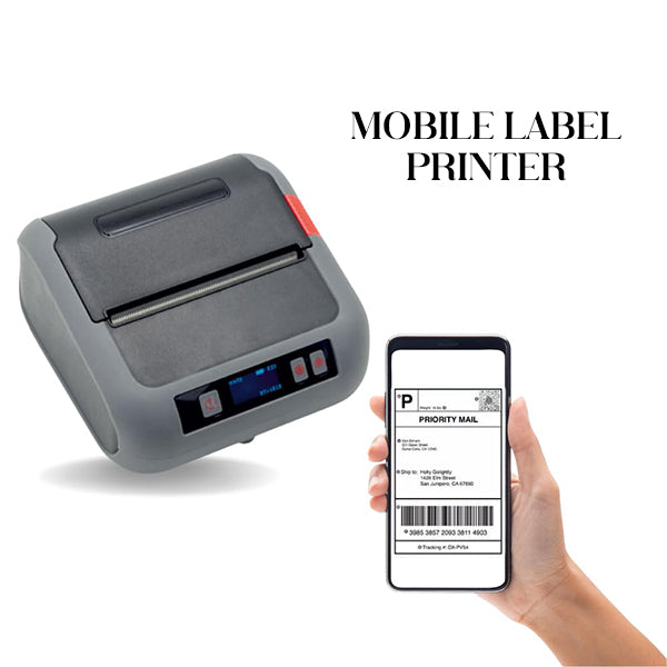 SRK-3ML026|Lable+Receipt Mobile Printer|1D 2D Barcode Printer|USB Bluetooth|203 DPI