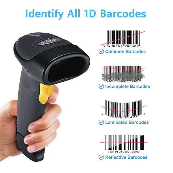 Zebra LS2208 handheld barcode scanner | 1D Barcode Reader | USB
