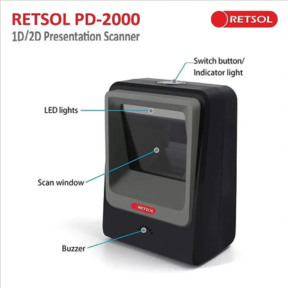 Retsol PD2000 Directional Tabletop Barcode Reader |
