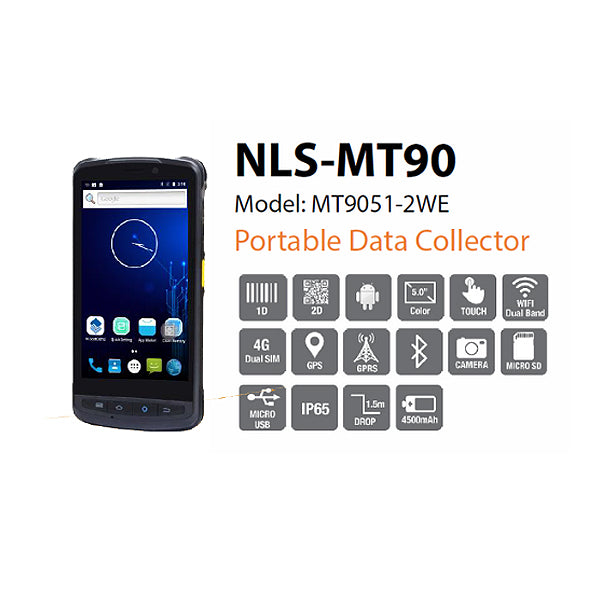Newland MT90 1D & 2D Handheld Mobile Terminal | 4+64GB ROM | 5" Display | NFC | WIFI+USB