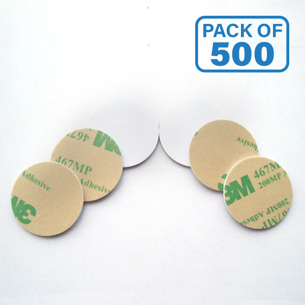 RFID Anti Metal NFC Round Stickers Tag | Ntag 213 | 13.56MHz |  Pack of (10, 50, and 500)