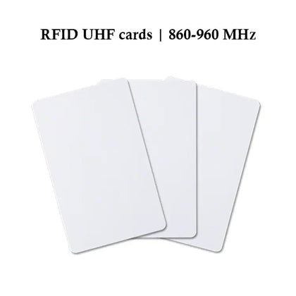 UHF RFID Smart Cards | White PVC Glossy | 860-960 MHz | (25,200 and 500)