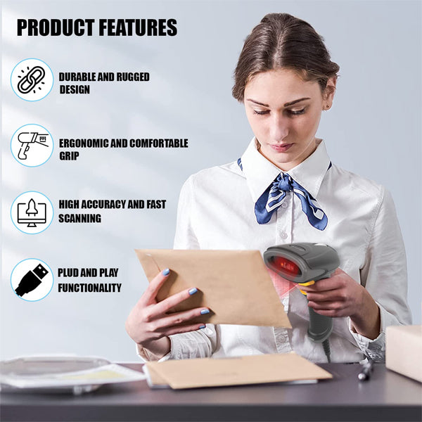 Newland HR20 Handheld Barcode Scanner | 2D Barcode Reader | USB