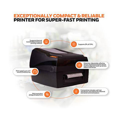 Honeywell Impact IH2 Thermal Transfer or Direct Thermal Printer | 4 inch | 203 Dpi | USB+RS232+Ethernet