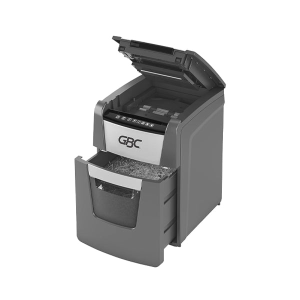 GBC 100X ShredMaster AUTO+ Feed | Paper/Credit Card Cross Cut Shredder | 100 Sheet Capacity